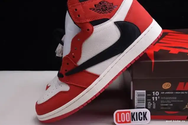 SCOTT JORDAN RETRO 1 OG TRAVIS AIR HIGH CD4487 X 100(RED) - 0525